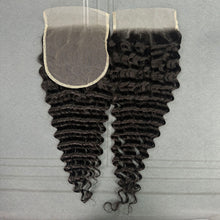 Load image into Gallery viewer, Ghair 5x5 Transparent Lace Closure Deep Wave Virgin Hair N1B#
