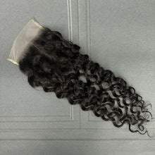 Load image into Gallery viewer, Ghair 5x5 Transparent Lace Closure Italian Curly Virgin Hair N1B#
