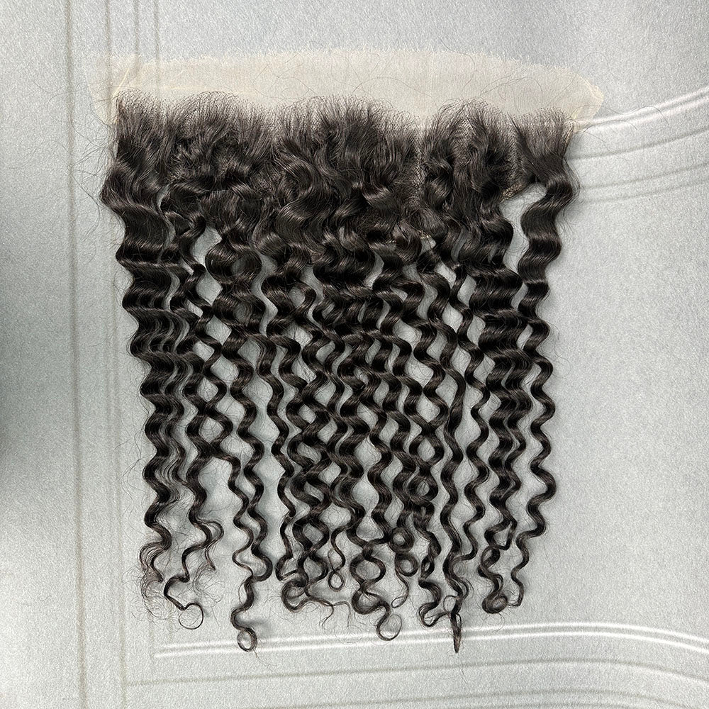 Ghair 13x4 HD Lace Closure Italian Curly Virgin Hair N1B#