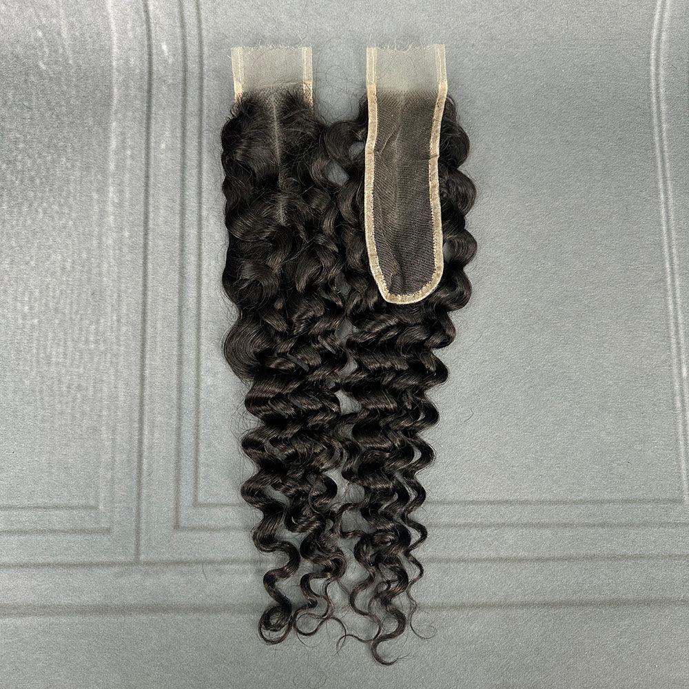 Ghair 2x6 HD Lace Closure Italian Curly Virgin Hair N1B#