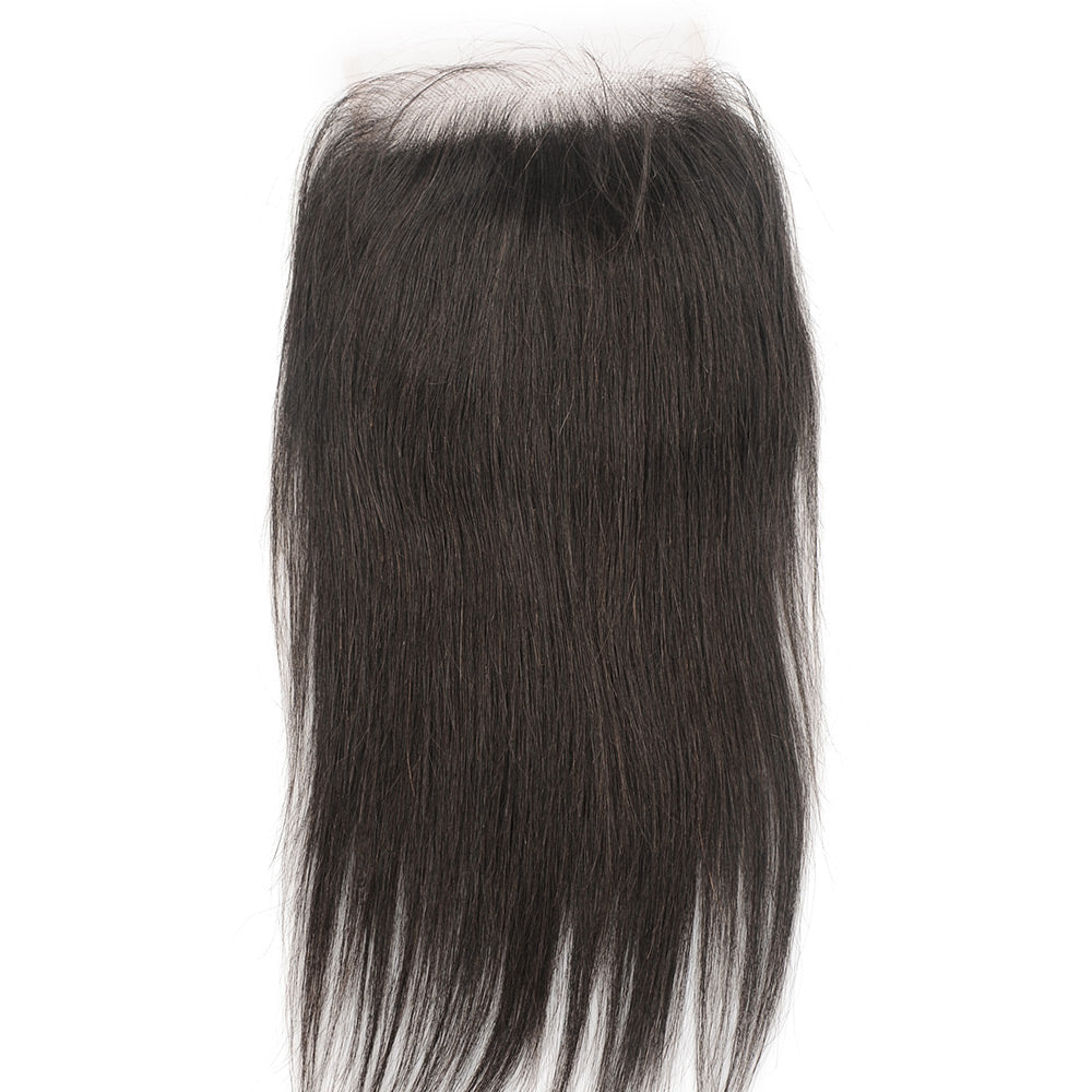 Ghair 100% Virgin Human Hair 3 Bundles With 5x5 HD Lace Closure 12A Straight Wave Hair Brazilian Hair
