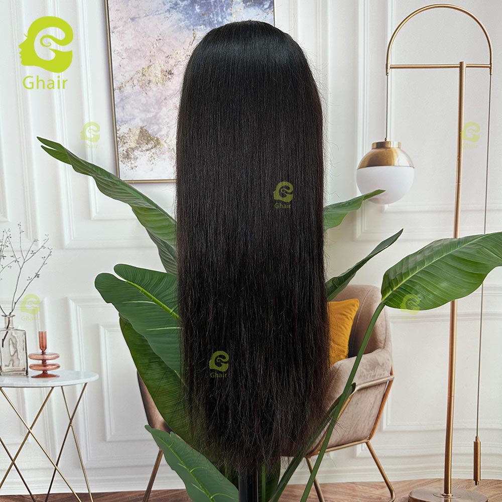 Ghair Fancy Wigs 13x4 Transparent Full Frontal Lace Wigs High Ratio Natural Hairline 200% Density Hair