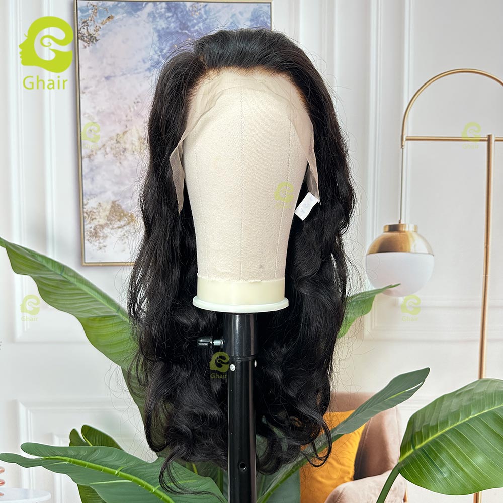 Ghair Fancy Wigs 13x4 Transparent Full Frontal Lace Wigs Bleach Knots With Natural Hairline 100% Human Wigs