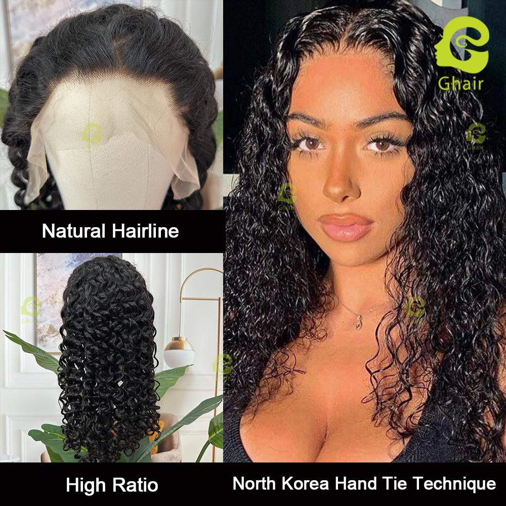 Ghair Fancy Wigs High Ratio 13x4 Transparent Full Frontal Lace Wigs 100% Human Virgin Wigs