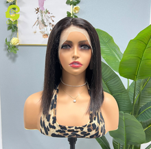 Load image into Gallery viewer, Ghair 13*4 Transparent Frontal Lace Bob Wigs 100% Human Virgin Hair Wigs
