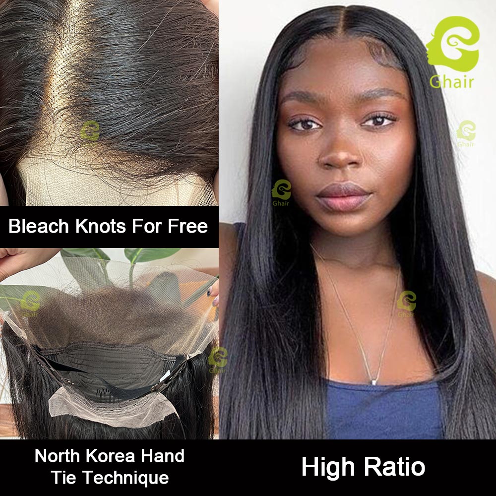 Ghair Fancy Wigs 13x4 Transparent Full Frontal Lace Wigs High Ratio Natural Hairline 200% Density Hair